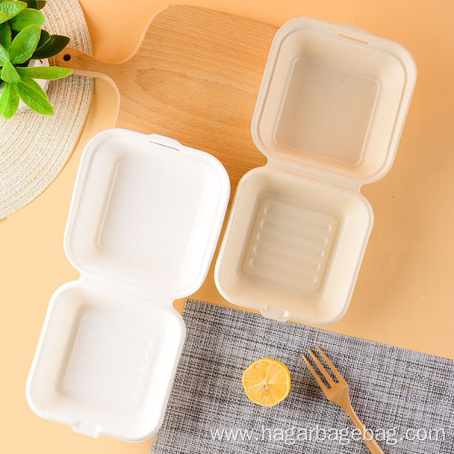 Disposable biodegradable sugarcane bagasse box